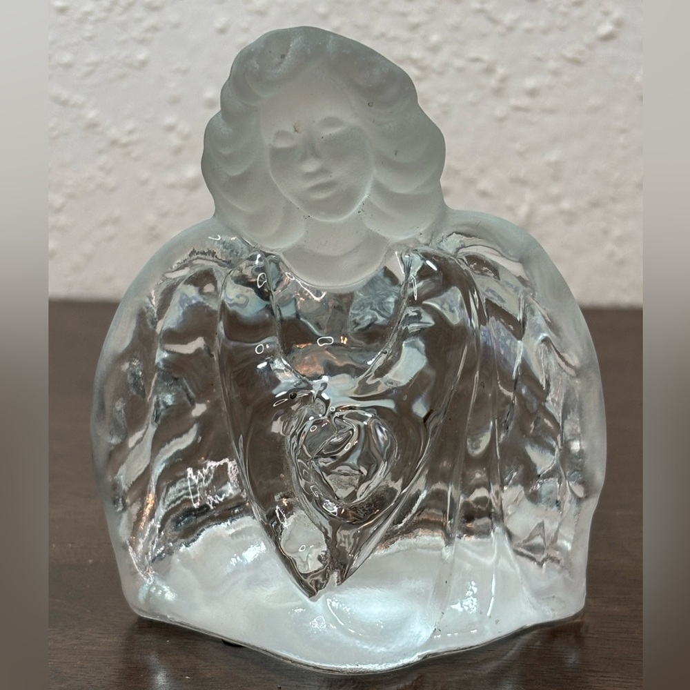 Vintage Fenton Frosted Glass Angel Figurine